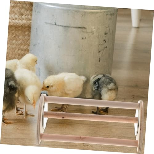 VANZACK 2pcs Wooden Chick Perch Roosting Bar for Chickens Chick Training Stand for Coop and Brooder Comfortable Resting and Playing for Poultry