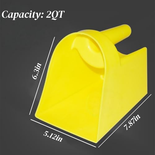 8 Packs Plastic Enclosed Feed Scoop Durable Stackable Horse Feed Scoop 2 Quart Large Grain Scoop for Horse Goat Dog Animal Ranchers Farmers