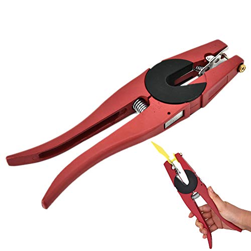 Livestock Ear Tag Plier, Animal Ear Tag Install Tool 90 Degrees Applicator Puncher Tagger for Livestock Pigs Sheep Goats Cattles Cows