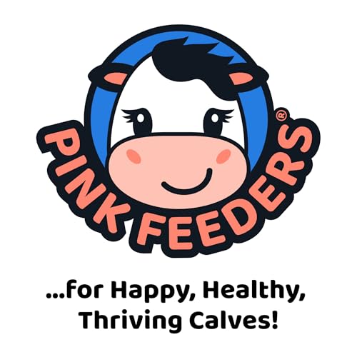6.6 Gallon Five Nipple Calf Feeder with 5 Calf Teats & Threaded Adapters, UV-Protected Group Feeding System with Metal Fence Mount Brackets for Farm & Ranch Livestock - Part# PF5