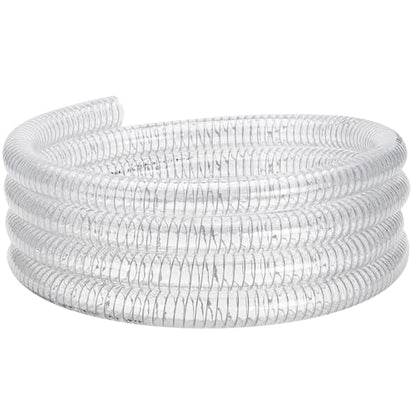 1-1/4"id-50ft PVC Reinforced Tubing Steel Wire Suction Flexible Hose Vinyl Tubing Heavy Duty PVC Vacuum Hose Drain Fuel Oil Gas Water for Marine Bilge Pump Pond Spa - size: 1-1/4"ID, style: 50 feet