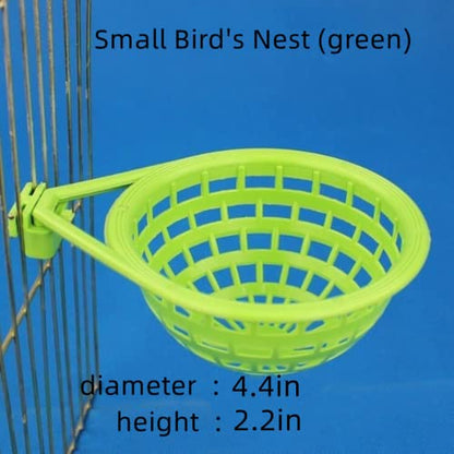 3pcs Plastic Canary Nest-Bird Nest Plastic Hollow Hanging Cage Eggs Hatching Tool Bird Breeding Hut Nest Pan(Green)