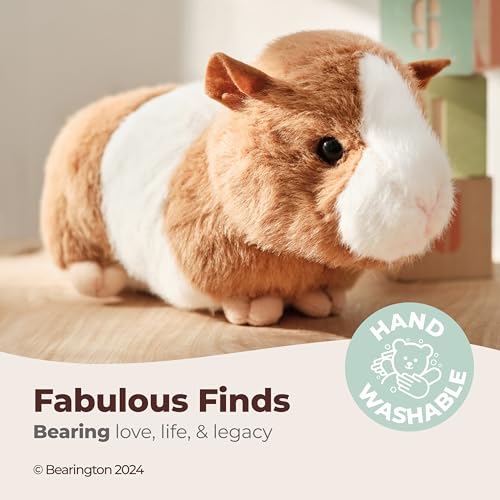 Bearington Ginny Guinea Pig Stuffed Animals - 8" Toy Guinea Pig Plush with Soft Fur, Realistic Details, and Weighted Inner Bean Body - Cute Stuffed Animal for Girls, Kids and Pet Lovers - color: 8" Ginny (Guinea Pig)