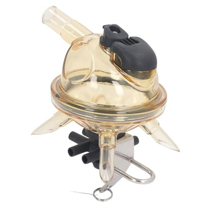 Fdit Milking Claw Transparent Cover Stainless Steel Base 380cc Milk Collector Tool for Cow Milking Machine Power Supply and Stainless Steel Material