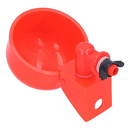 AYNEFY 2pcs Automatic Chicken Water Cup Poultry Breeding Supplies Drinking Bowl with Leak Proof Design for Poultry Bird 2pcs Automatic Chicken Water Cup Red Plastic Gardening