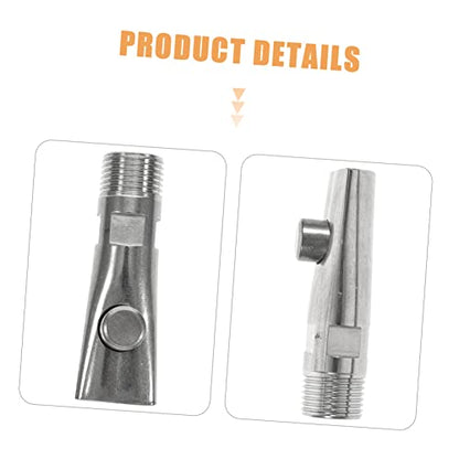 BESPORTBLE 5pcs Stainless Steel Automatic Pig Waterer with Nipple Drinkers for Piglets Livestock Leak Water Feeder Saving Water and Labor for Farm Animals