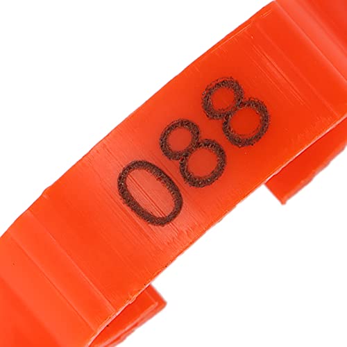 100Pcs Colorful Plastic Chicken Leg Buckle Rings, Retractable Poultry Identification Bands for Chicken Duck Bird, Safe and Material for Poultry Feeding Supplies (Red (100 Pieces per Pack)) - color: Red (100 pieces per pack)