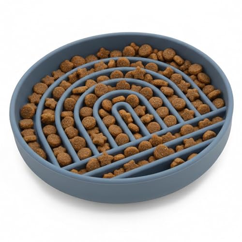 Should We Go? Slow Feeder Dog Bowls - Medium Size Silicone Slow Eating Dog Bowl for Puppies & Dogs with Suction Cup -Dishwasher-Safe, Lick Mat Design, Reduces Gulping,for All Breeds,7.5”x1.5”- Ocean - color: Ocean - Rainbow Design, size: Medium (7.5” Acro