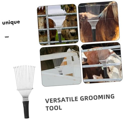 UKCOCO 2Pcs Horsehair Grooming Brush Ergonomic Hair Removal Tool for Cashmere Fabrics Lightweight Easy to Use Livestock Shedding Comb for Clothes Travel