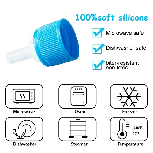 Tondiamo 17 Pcs Kitten Bottle Feeding Kit Puppy Bottles for Nursing Puppy Milk, Replacement Nipples Cleaning Brushes Bottle Opening Needles for Newborn Pet Cat Dog Rabbit Goat - color: Blue, Pink