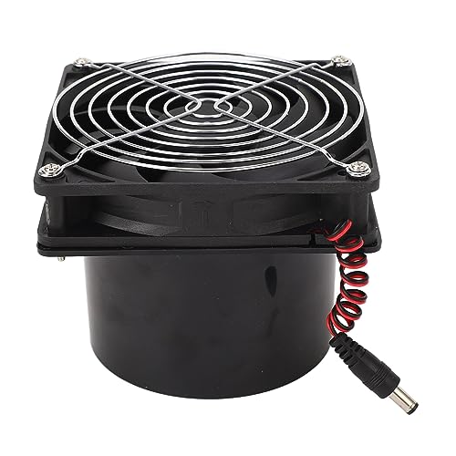 Fafeicy Solar Exhaust Fan, ABS Monocrystalline Silicon Pet Solar Ventilation Fan 50W 5 to 12V 3000 RPM Wall Mounted for Attic Greenhouse Chicken Coop Pet House