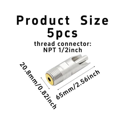 2Pcs Stainless Steel Pig Nipple Drinker, Automatic Pig Waterer with NPT 1/2" Threaded Connection for Pigs, Sows, and Piglets