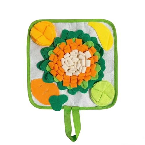 Rabbit Foraging Mat Snuffle Mat for Small Animals Rabbit Toy 11.81"x11.81" Rabbits Snuffle Mat Pets Interactive Feeding Matt Treat Dispenser for Bunny Guinea Pigs Ferrets Chinchillas (#A) - color: #A