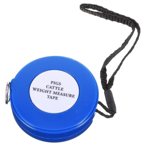 Animal Measuring Tape 2.5m for Goat Pig Cattle, Blue Cotton Girth Tape Measure for Livestock Weight and Body Size Measurement Style