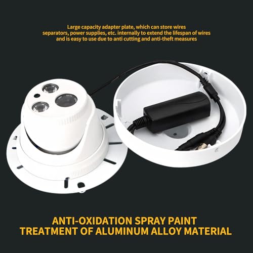 Indoor Outdoor Security Camera Wall Mount, L-Type Metal Bracket, Junction Box Cable Management