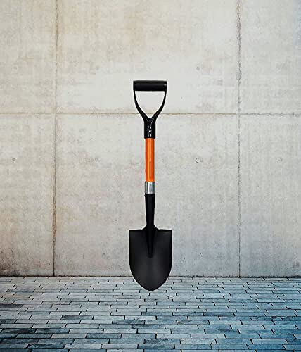AshmanOnline Medium Round Shovel 2 Pack, 27 Inches, Durable Handle, Comfortable Grip, Multipurpose Premium Round Point Blade - size: 2 Pack, style: Small Digging Shovel