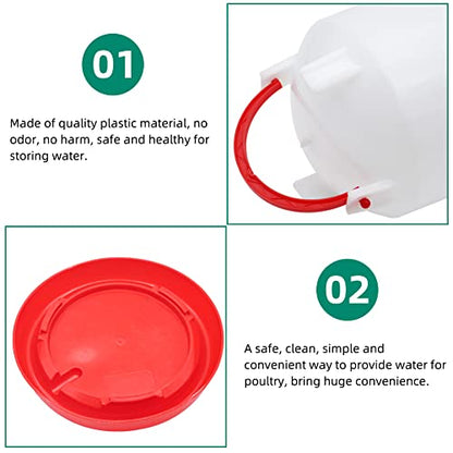 Chicken Feeder Waterer Kit Hanging 3.17 Quart Poultry Water Fountain & 6.6lb Feeder for Chick Duckling & Gosling