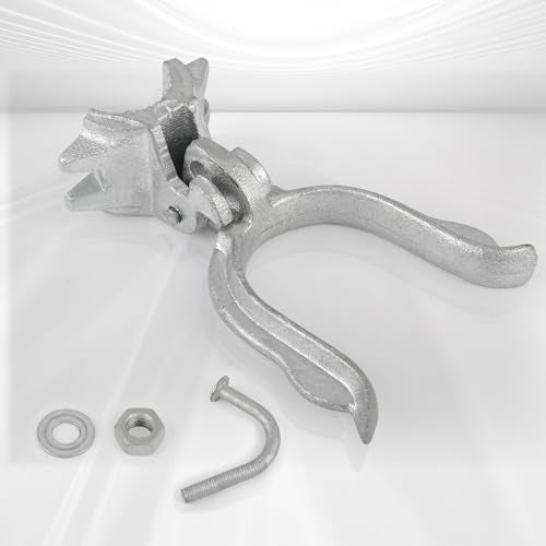 1-3/8" x 1-7/8" (2") Chain Link Gate Latch, Commercial Heavy Duty, Malleable， Galvanized Farm Fence Lock with Hole for Padlock - size: (1-3/8" x 1-7/8" (2"))