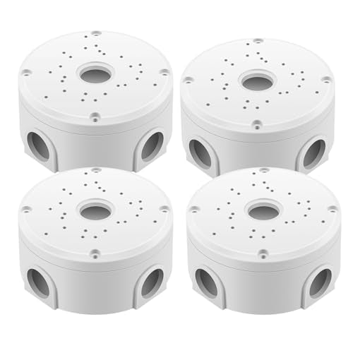 【Security Camera Junction Box】 ABS Universal Security Camera Mount Bracket for Bullet/Dome CCTV Camera 4 Pack | Waterproof Junction Box - size: 4 Pack