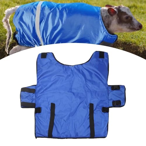 Calf Warming Blanket Jacket Blue Cold Weather Protection Fleece Lined Comfortable Calf Coat- Thicken Universal