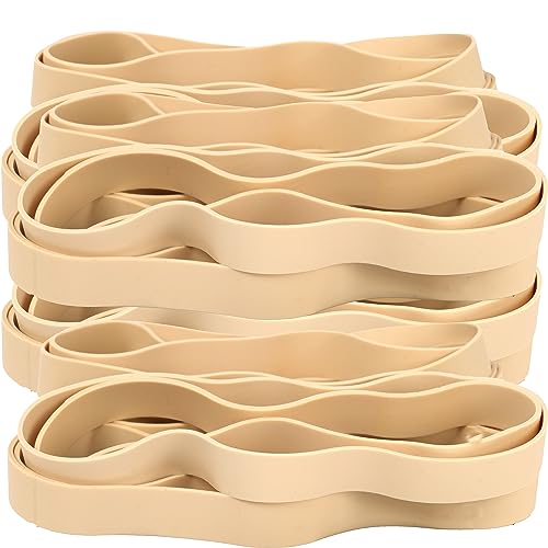 AIWOQI Rubber Bands Size#107 Heavy Duty Big Wide rubber band 30PCS Elastic Bands for Office Supply Trash Can File Folders Litter Box Rubber Bands (Light brown) - color: Light brown