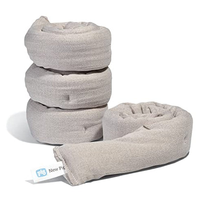 PIG Dryer-Safe Reusable Water Absorbent Sock - 4 Pack - 3" x 38" - Absorbs Up to 34 oz per Sock - Beige - PM50676 - color: Beige, style: 4-Pack