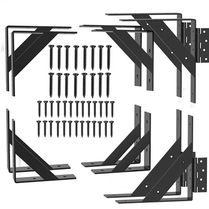 Sdstone 2 Sets Heavy Duty Anti Sag Gate Kit,Gate Corner Brace Bracket Kit, Adjustable Gate Hardware for Wooden Fence Gate Latch, Wooden Driveway Gates, Corral - size: 01