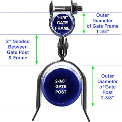 Black 1-3/8" x 2-3/8" Heavy Duty Fork Latch- Pressed Steel - Powder Coated - size: 1-3/8" x 2-3/8"