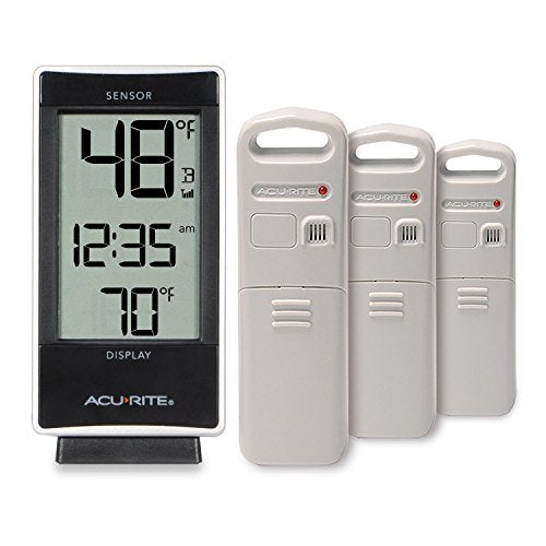 AcuRite 01090M Multi-Sensor Thermometer with 3 Indoor/Outdoor Temperature Sensors - color: Multi-Sensor Thermometer