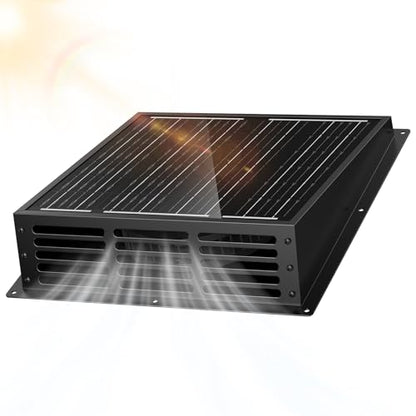 25W Solar Fan for Chicken Coop, 430CFM Solar Exhaust Fan with IP67 Waterproof Solar Panel-No Wiring Required, Easy Install Greenhouse Fan for Shed, Attic,Barn, Dog House - size: 25W Solar Fan