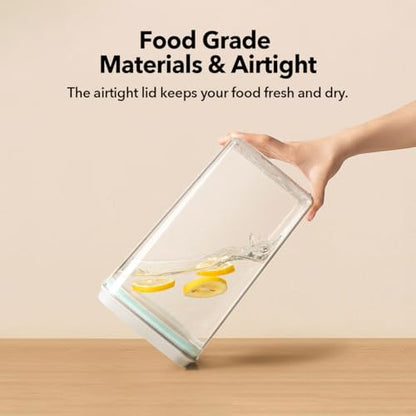Dog Food Storage Container with 130ml Scoop – 4L/4.2qt Airtight Dog Food Container for Kibble & Treats, BPA-Free Cat Food Storage Container, Stackable Pop Lid Plastic Container with Lid (4.2Qt*2) - color: 4.2Qt*2