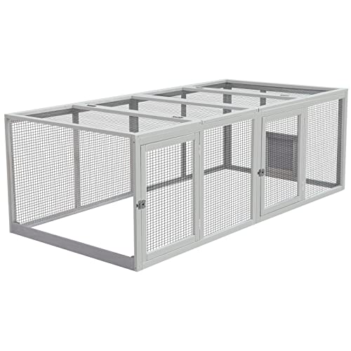 GUTINNEEN Chicken Coop Extension Chicken Run 20.73 ft²Large Expend Hen House Universal Chicken Run Perfect for 4-6 Chickens,Ducks