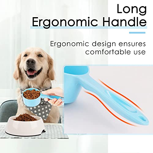Super Design1 Cup Dog Food Scoop for Container Melamine Measuring Scoop for Dogs Cats Birds and Rabbits Pet Food Feeding Scoop Dishwasher Safe - Baby Blue - color: Baby Blue 1 Cup