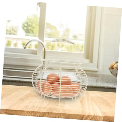 Fruit Holder Baskets Metal Wire Basket Storage Countertop Egg for Fresh Eggs