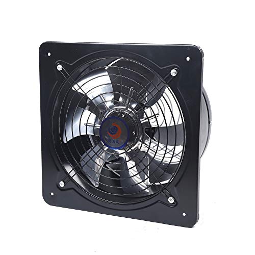 LOYALHEARTDY 150W 12" Industrial Exhaust Fan, Ventilation Extractor Axial Exhaust Air Blower Fan for Garages Shops Greenhouse Attic Ventilation 2800r/min (US Stock) - color: 150W 12"