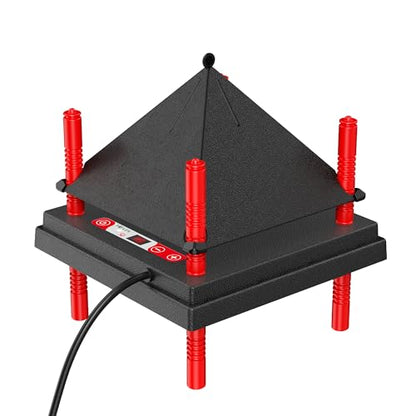 Chick Brooder Heating Plate with Anti Stand Cone, Adjustable Height Brooder Heater for Chicks, Downward Heat Distribution for Outdoor Barns & Coops (10" x 10" with Temp. Adjustments & Black) - size: 10" x 10" with Temp. Adjustments