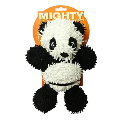 MIGHTY® 2 Pack Microfiber Medium Panda Dog Toys | Ultra Durable Plush Toy with Multiple Layers & Reinforced Seams , Washable and Floats , Mighty® Construction - color: 2PK Black White Panda