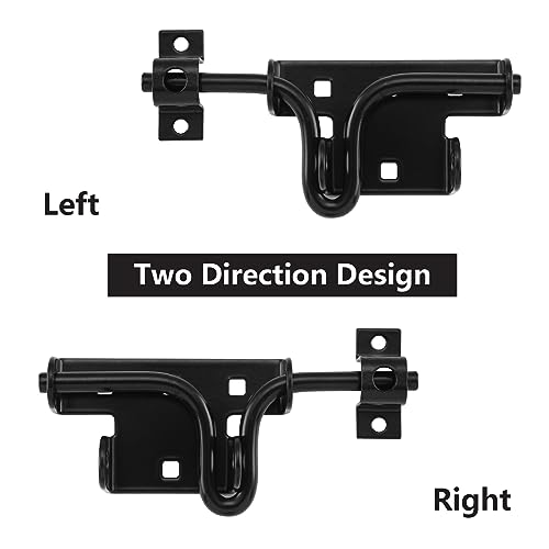 HOME MASTER HARDWARE Heavy Duty Slide Bolt Gate Latch, Thickened Metal Sliding Bolt Door Lock with Padlock Hole, Solid Hardware for Wooden Fence, Barn Door, Shed Door, Yard Door, Interior and Outdoor