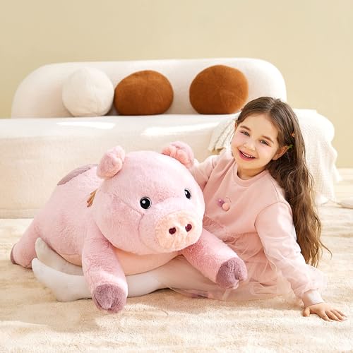 IKASA Giant Pig Stuffed Animal Plush Toy,30 Inches Large Toys Gifts for Kids Girls Boys Girlfriend Children - style: Pig