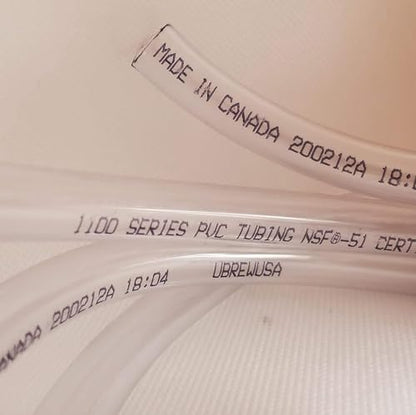 Vinyl PVC Tube Certified (NSF 51) Multipurpose Food-Grade Beer Brewing Line Clear Tubing, Kegerator, Wine Making, Aquaponics, Air Water Hose, 7/16" ID (11mm), 9/16 OD, Clear (25 Feet) - size: 25 Feet