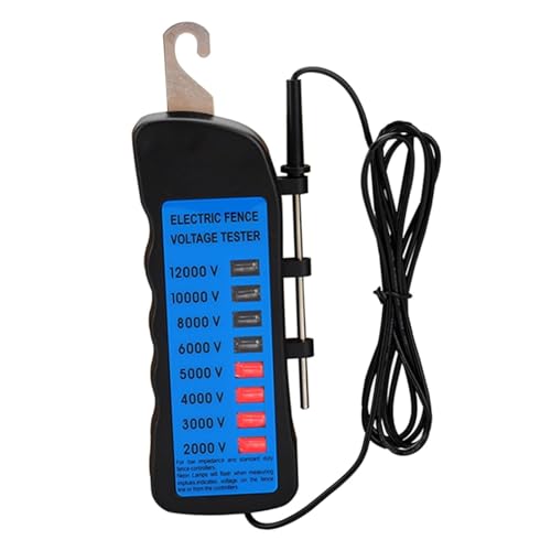 12KV Electric Fence Voltage Tester, High-Precision Fence Tester, 8 Neon Indicator Lights/Portable Lightweight Fence Tester, Suitable for Livestock, Orchard Fences, and Temporary Safety Tools - style: 2kv-12kv