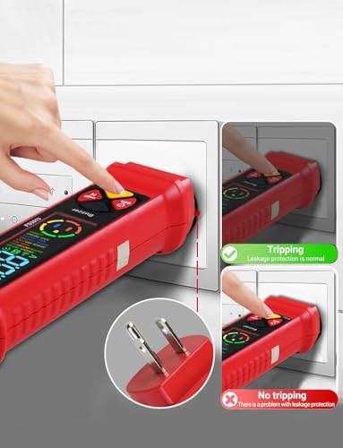 FRANKEVER Voltage Tester/Non-Contact Voltage Tester, Dual Range AC 2-440V,50Hz-60Hz Live/Neutral Wire Tester, Electrical Tester with LCD Display, Wire Breakpoint Finder,Light Fuse Checker Repair Tool
