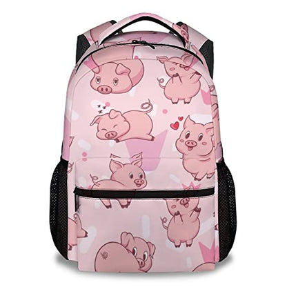Pig Backpack Gifts, 16 Inch Cute Pig Bookbag Durable, Lightweight, Large Capacity, Funny Animal Backpack for School - color: Style-3