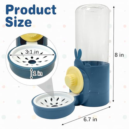 kathson Rabbit Water Dispenser for Cage 17 Oz Hanging Guinea Pig Water Bottle No Drip Gravity Automatic Bunny Water Bottle No Leak Small Animal Water Bottle for Chinchilla Ferret Hamster (Dark Blue) - color: Dark Blue