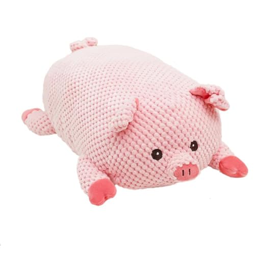 Plush Dog Toy - Cute Pig Shape and Durable Squeaky Dog Toys - Best Squeak Toy for Puppies and All Breeds | Ideal Pet Gift