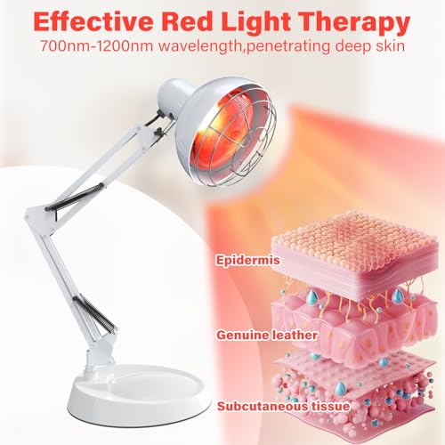 Near Infrared Lamp, Infrared Therapy Bulb Heat Lamp Red Light Therapy for Body Joint Pain and Muscle Aches Infrared Light Home Use Device