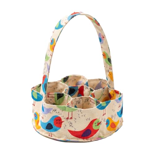 UKJENT Egg Collecting Basket, 7 Pouches Canvas Chicken Egg Gathering Basket, Machine Washable, Hold Different Size Eggs Collection Carrier Bag, Duck Goose Quail Fresh Eggs Collector, Farm & Home Use - color: Color 3