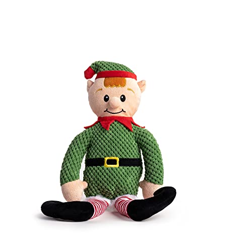 fabdog Floppies Plush Dog Toys - Cute Holiday-Themed Squeaky Dog Toy - Best Squeak Toy for All Breeds | Ideal Small Elf - color: Elf, size: Small