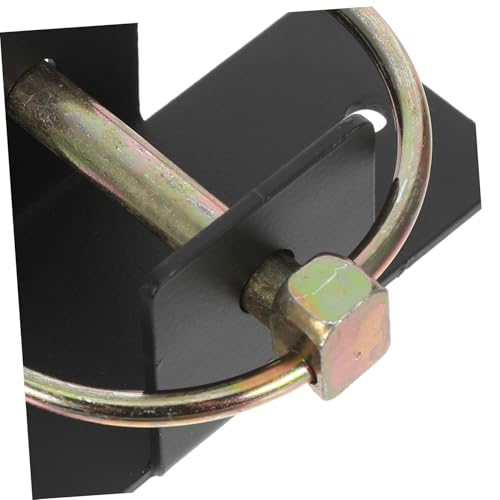 Heavy Duty Steel Feed Bucket Hook with Pin for Horse Stalls and Livestock Feeding, Quick Release Water Bucket Holder for Barns and Utility Use, Black Multiuse Versatile Design