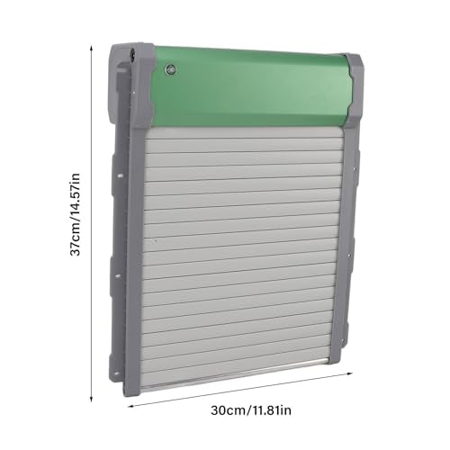 Pilipane Solar Powered Automatic Chicken Coop Door Opener IP67 Timer Light Sensor Remote Control Manual for Ducks Geese Chickens Poultry Aluminum PP Material 37x30cm